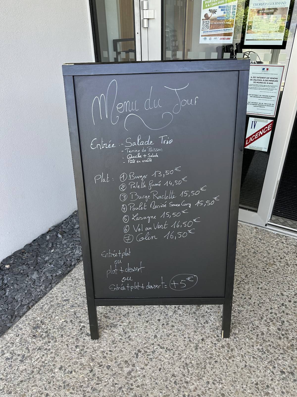L'Horizon Gourmand меню
