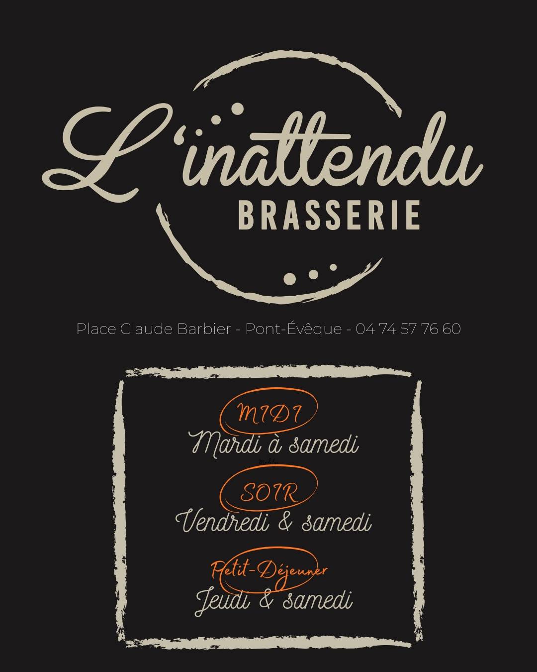 L'INATTENDU меню