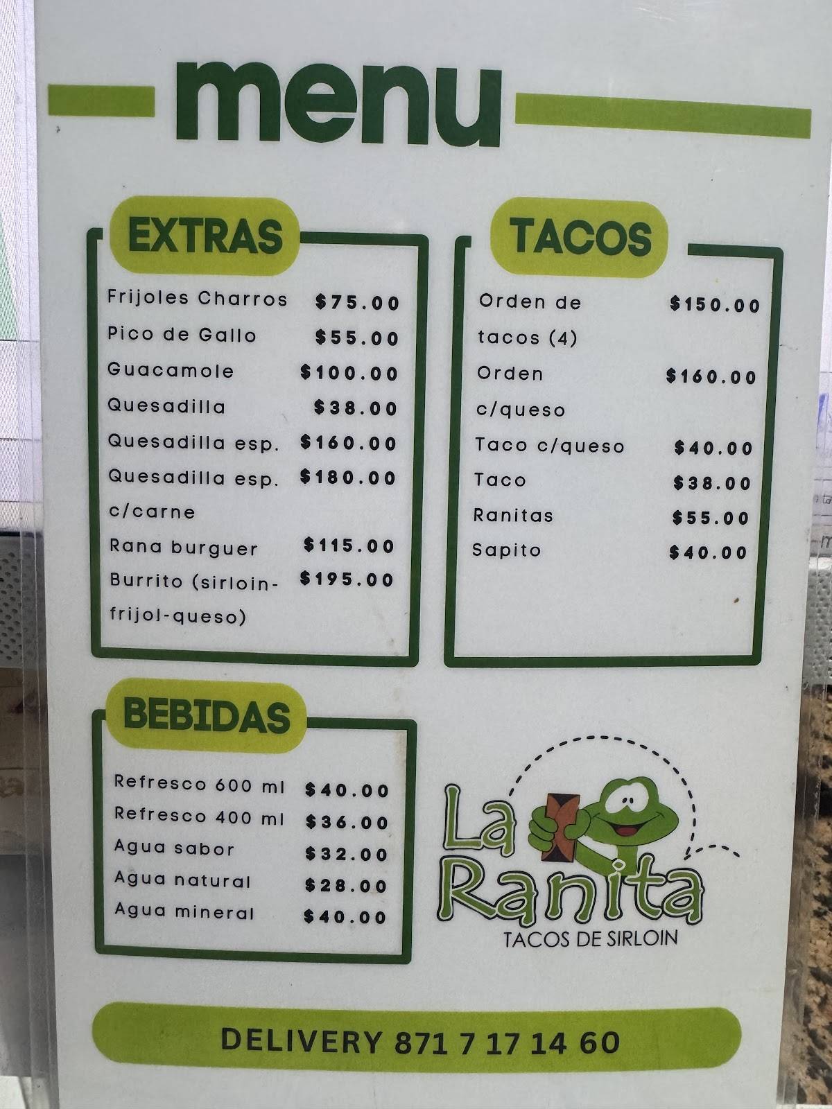 La Ranita меню
