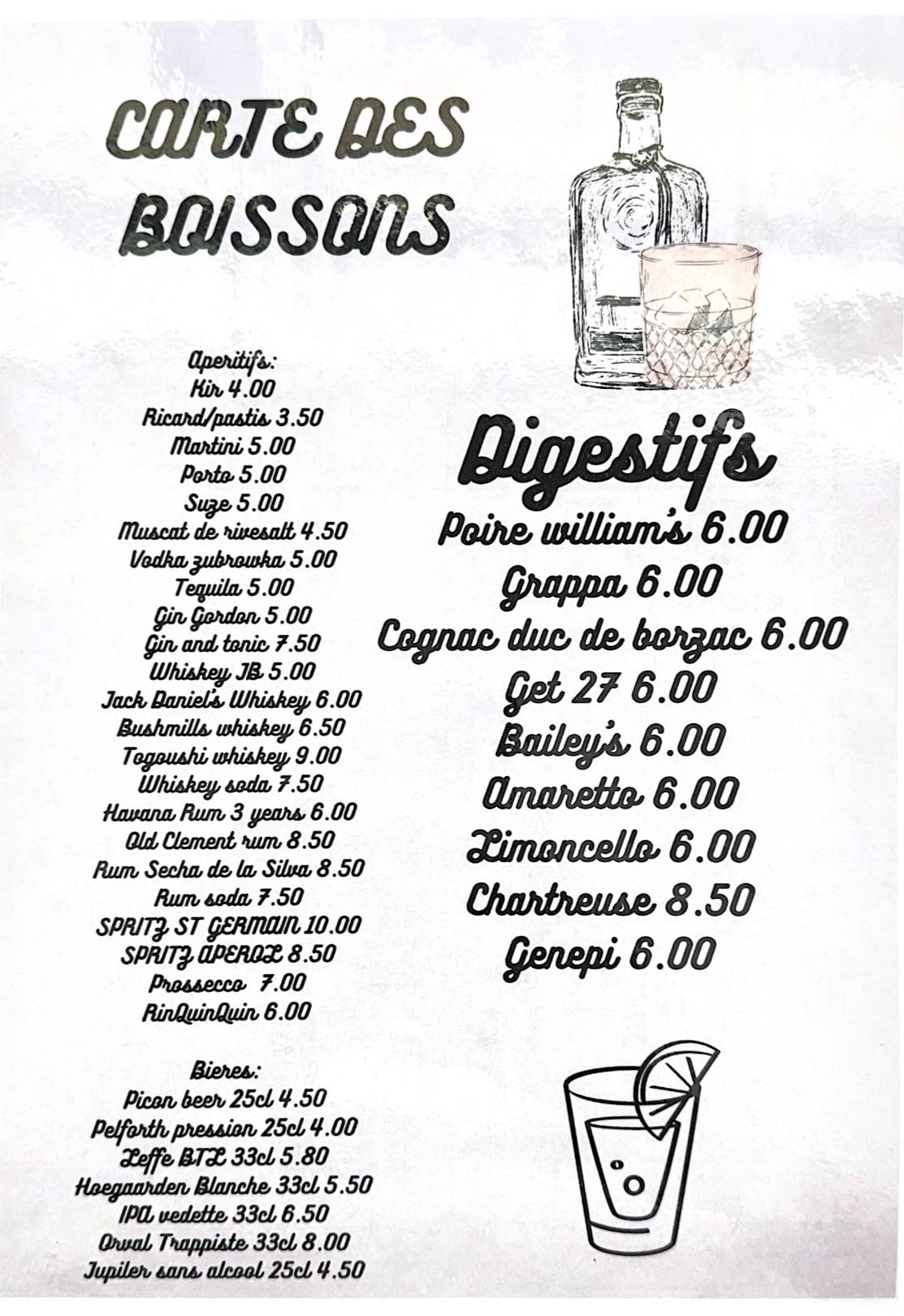 La terrasse de Rougon меню