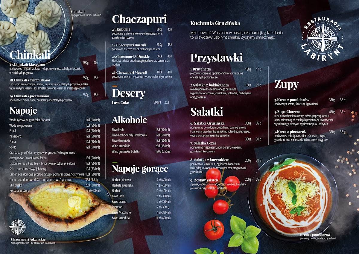 Labirynt kuchnia gruzińska меню