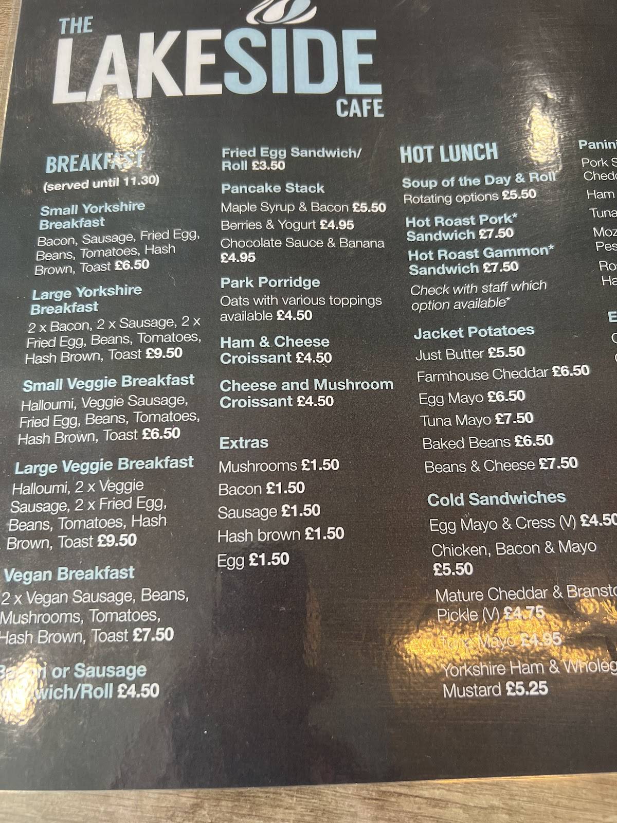 Lakeside Cafe меню