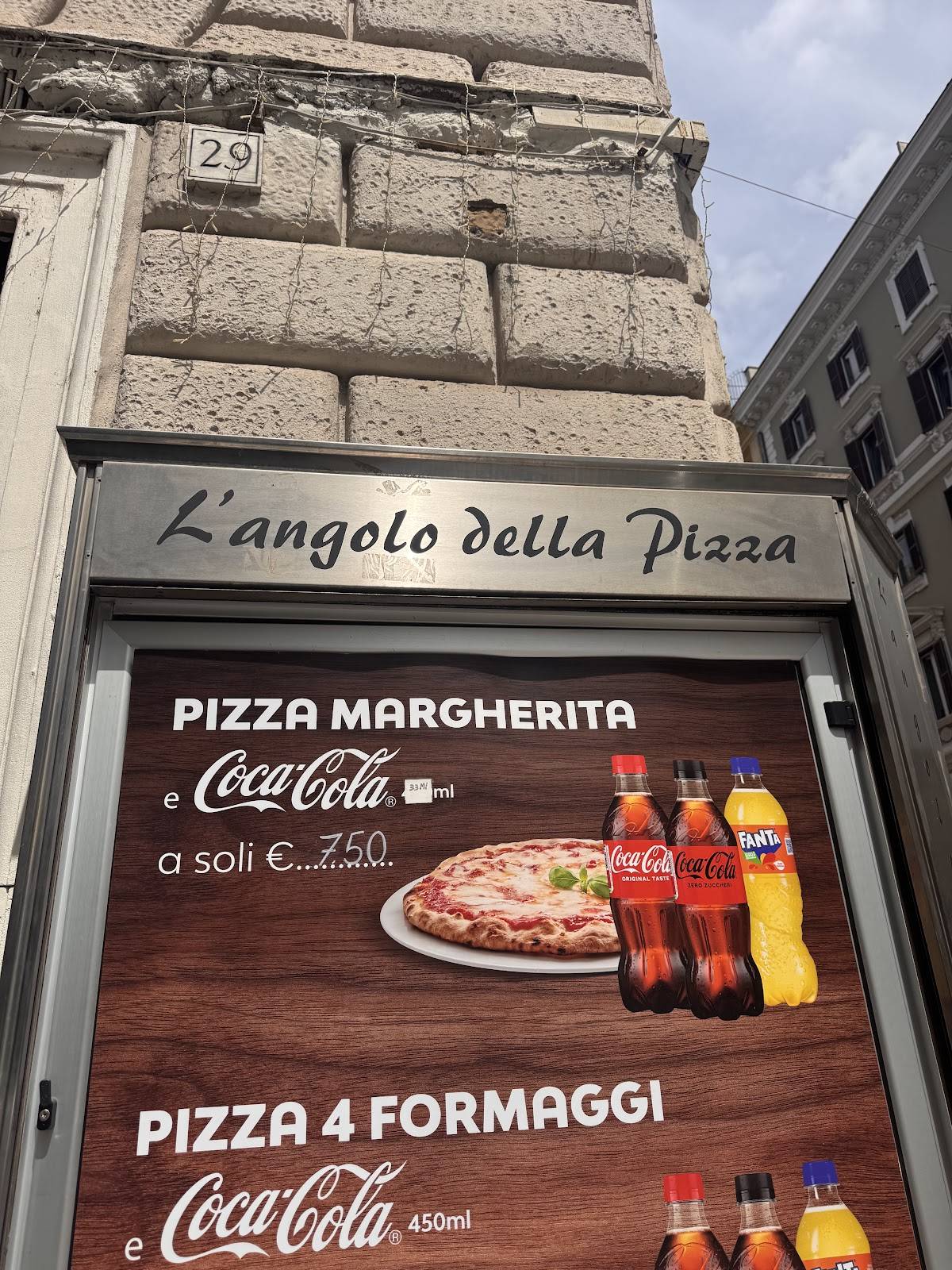 L'angolo della pizza меню