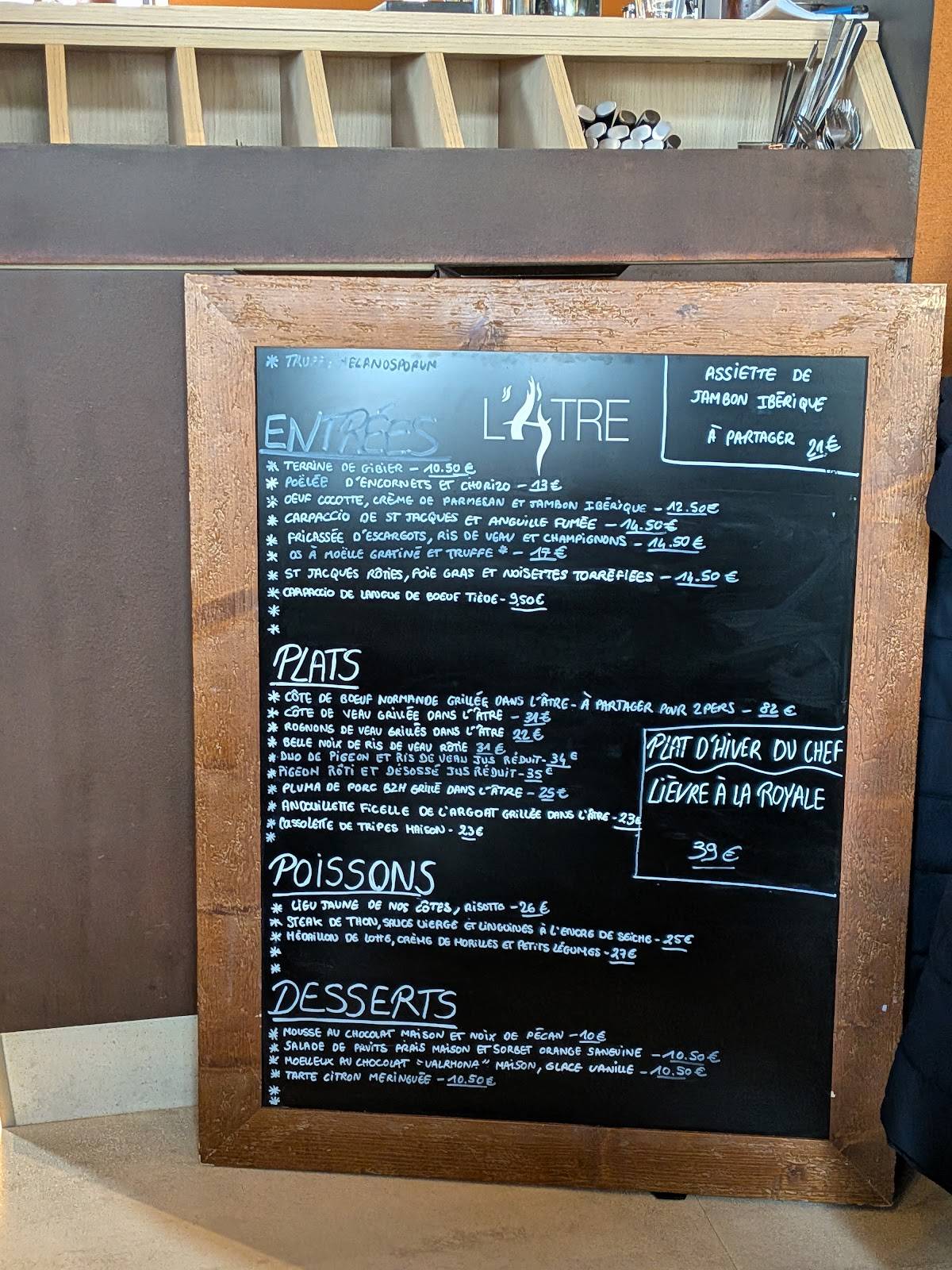 L'atre меню