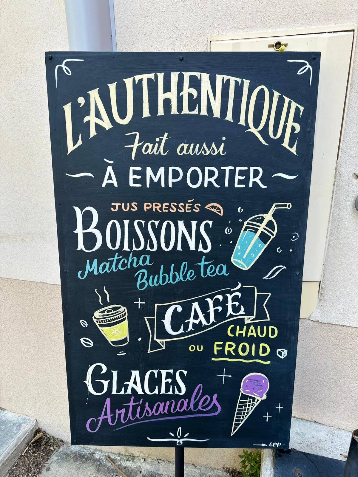 L'authentique меню