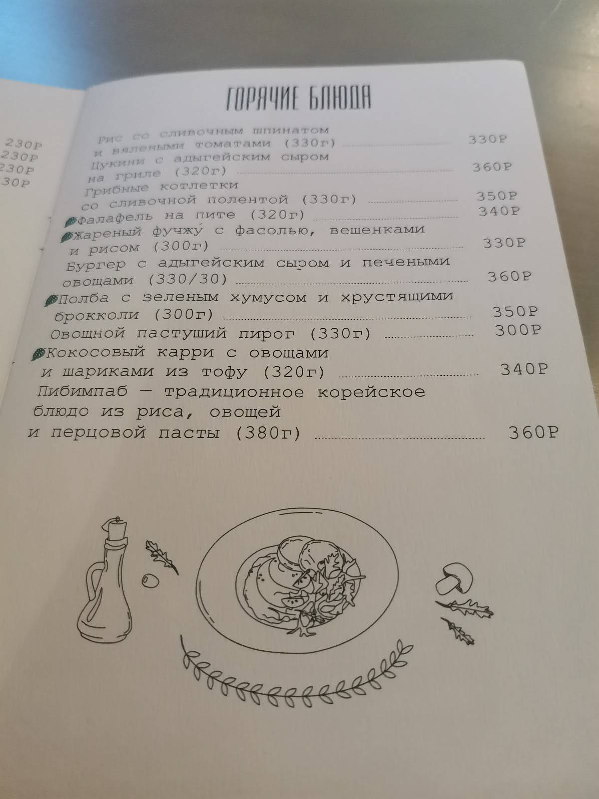 Lemon Tree меню