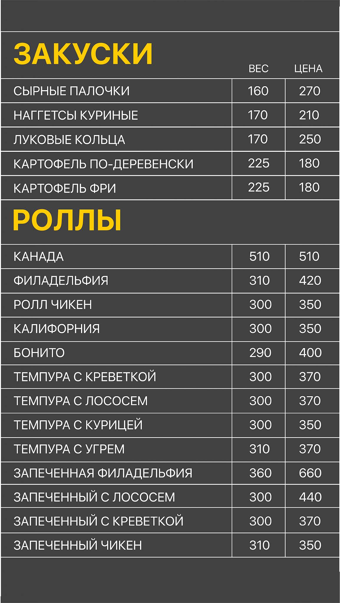 Леон меню