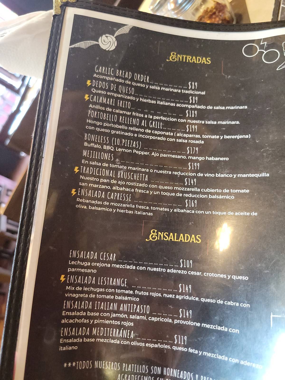 Lestrange меню