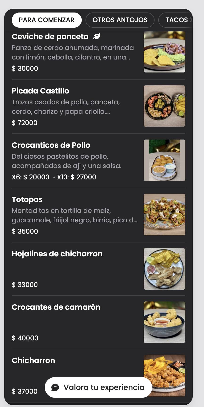 Lico Castillo’s Bar Store меню