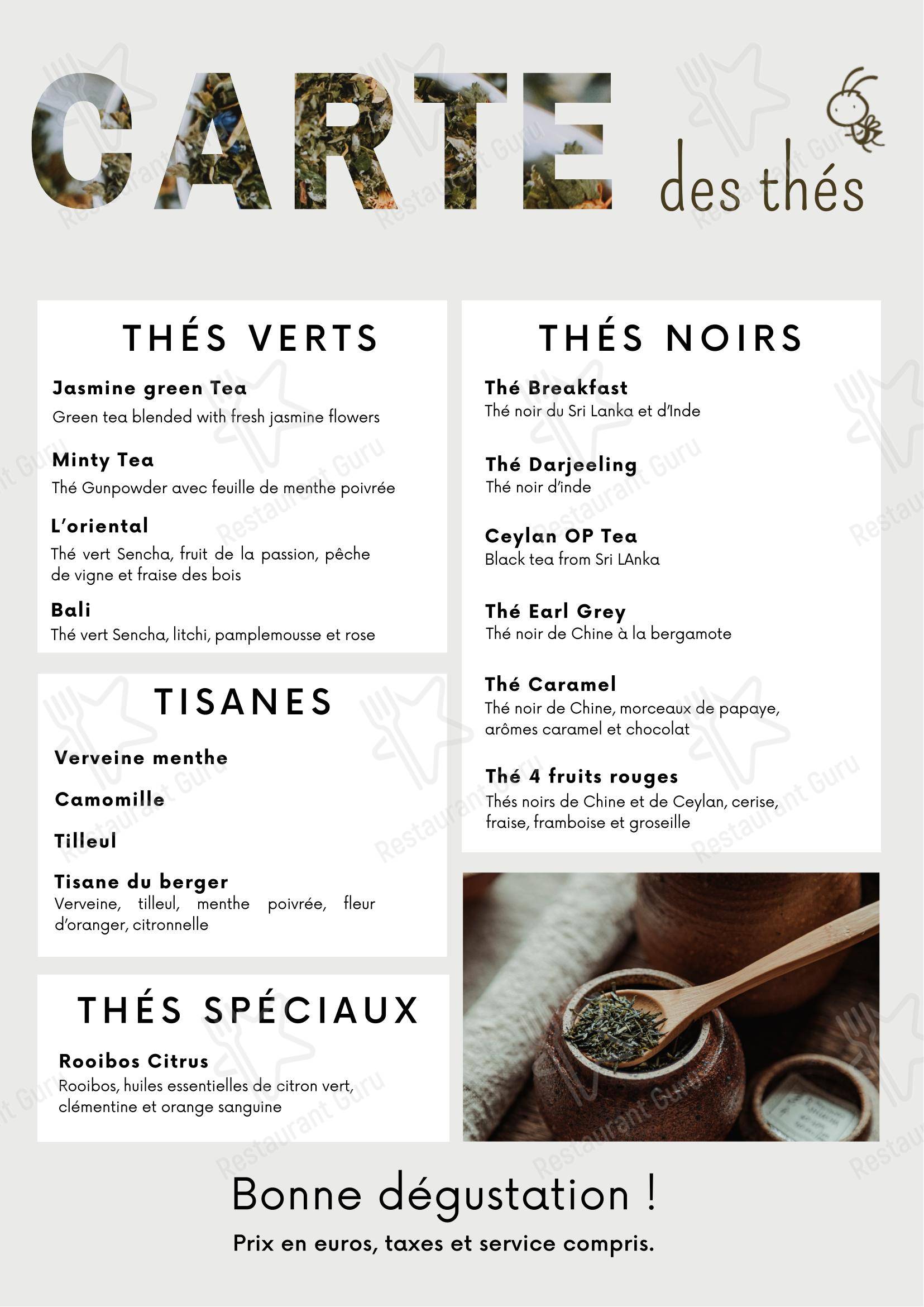 Logis Hôtel la Ruche в Рольбуазе - Меню напитков