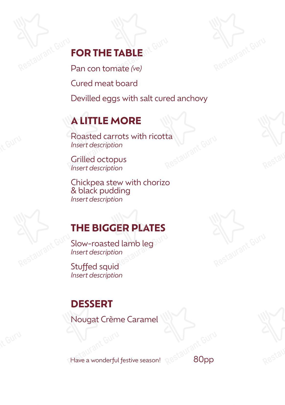 Меню ресторана Lolo by José Pizarro - Menu Drinks