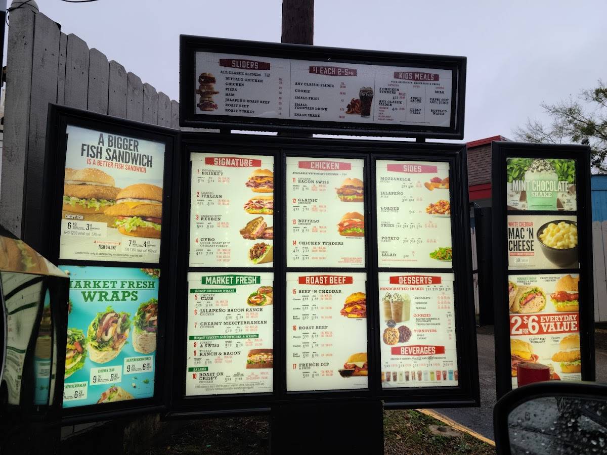 Arby's меню