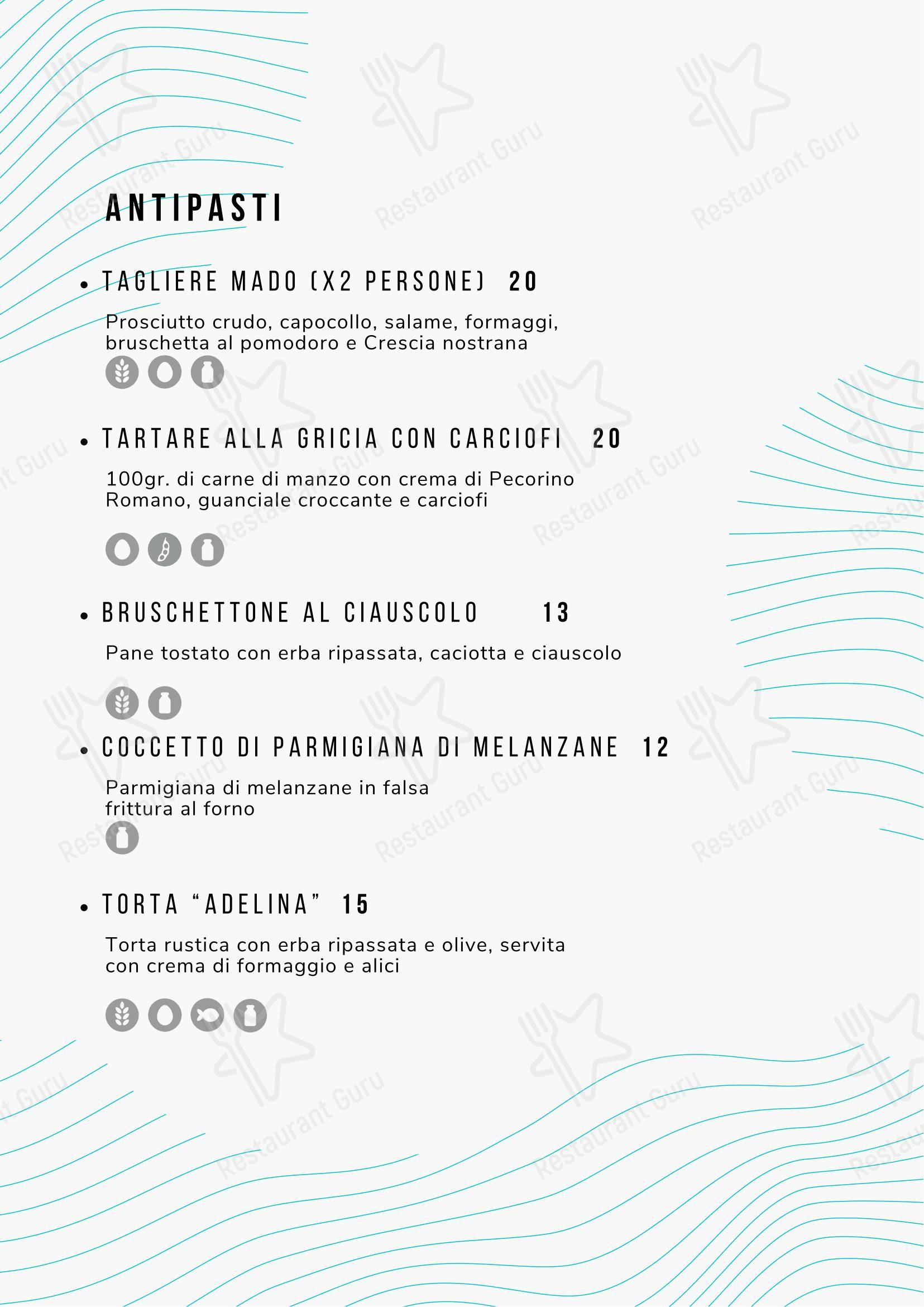 MADO Ristorante в Риме - 菜单