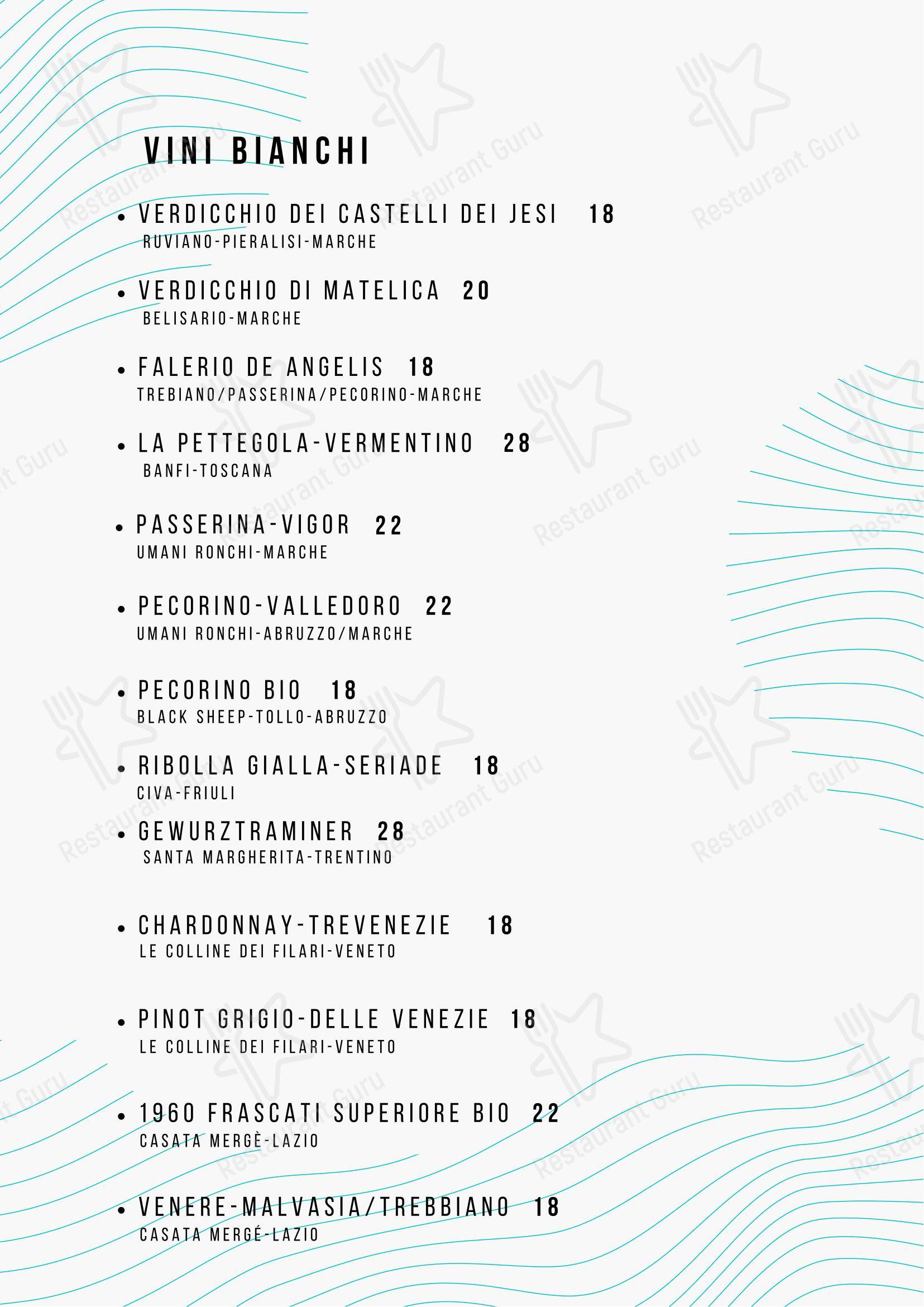 菜单 ресторана MADO Ristorante в Риме
