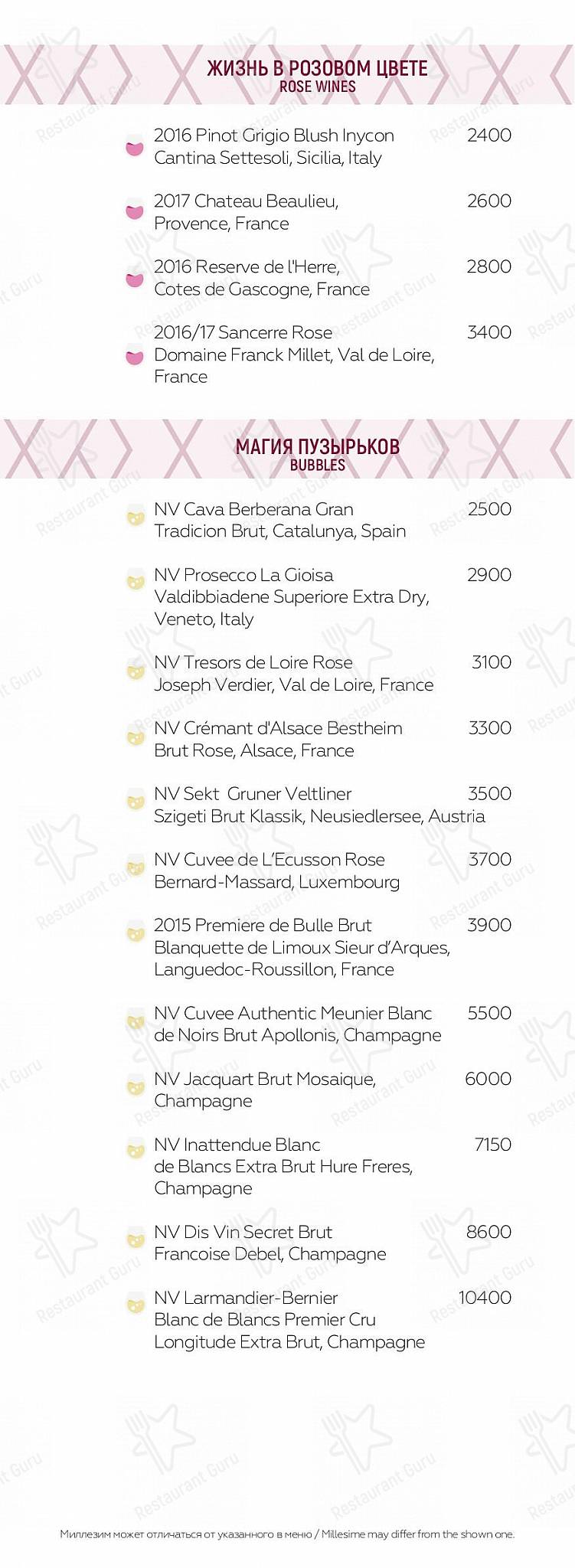 Меню ресторана Lalaki - Group Booking Menu