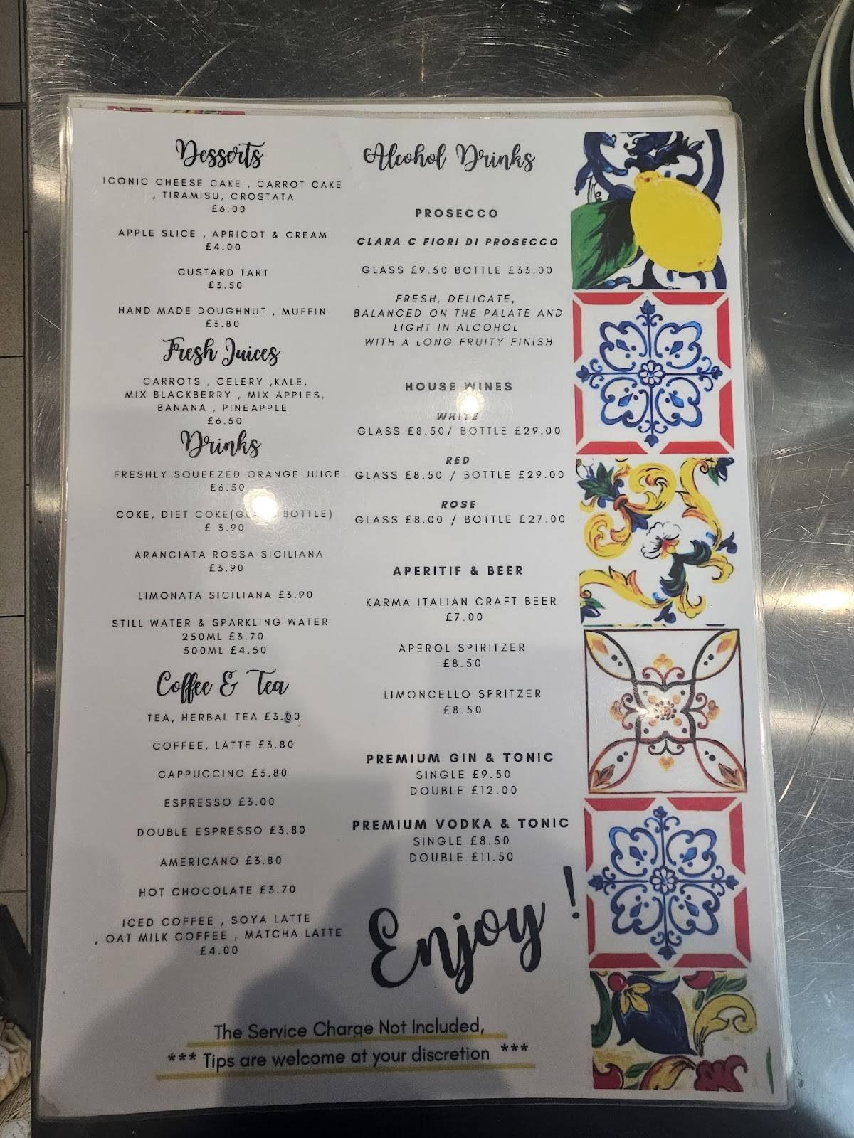 Made.it Cafè меню