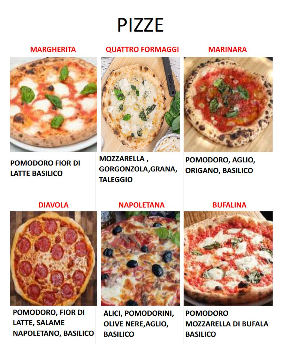 Margherì меню