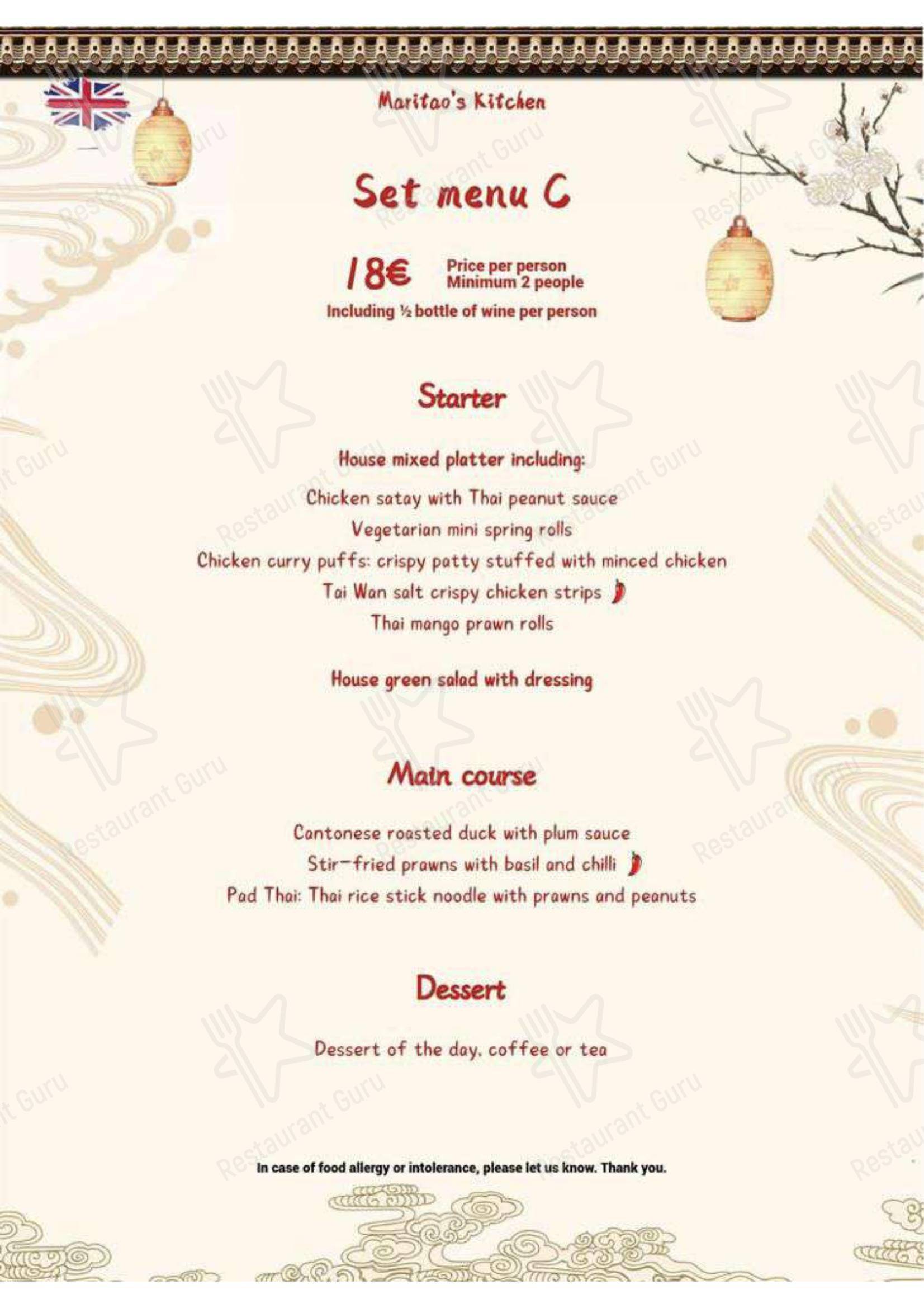 Maritaos Kitchen - Rojales в Рохалесе - Коктейльная карта