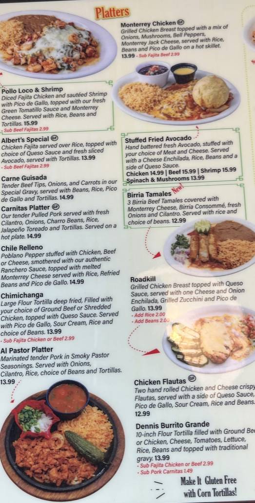 MasFajitas Mexican Restaurant меню