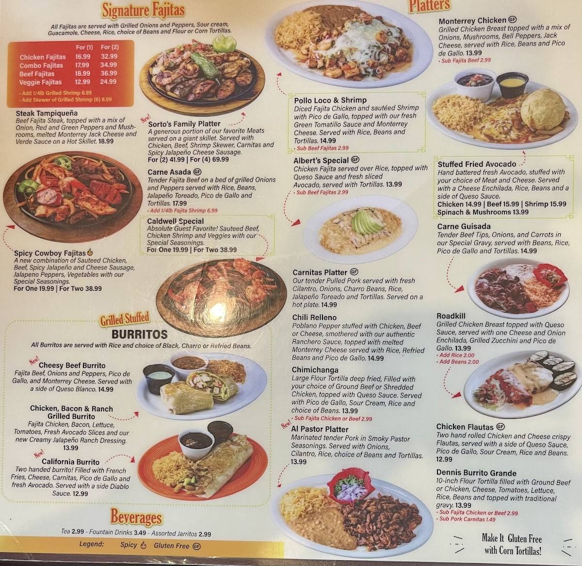 MasFajitas Mexican Restaurant меню