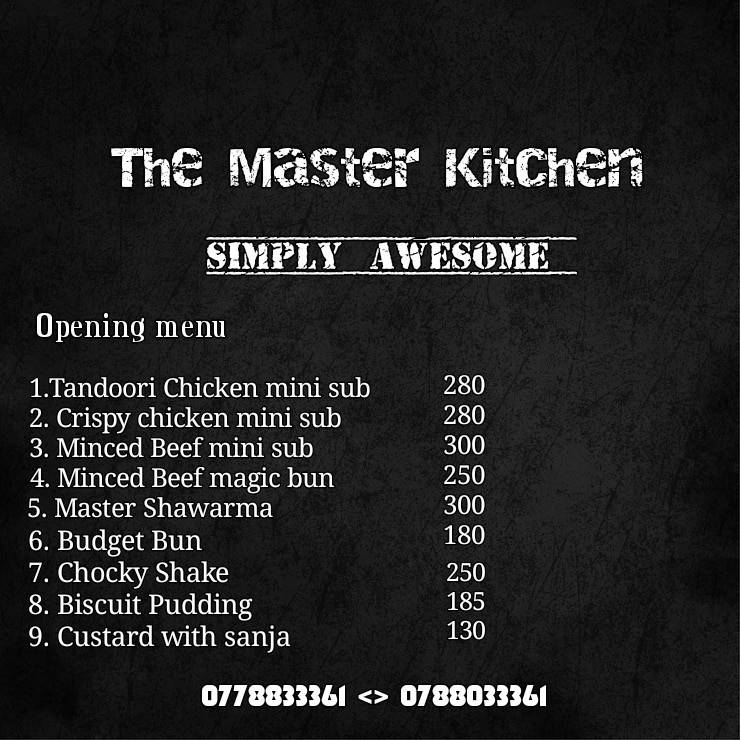 Master Kitchen меню