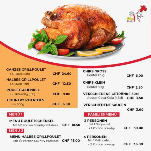 Max Poulet меню