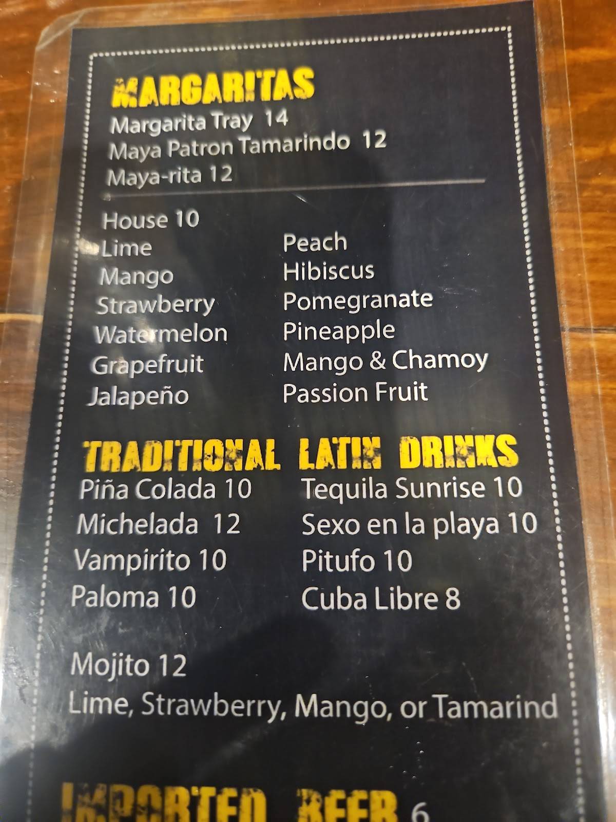 Maya Cuisine - Minneapolis меню