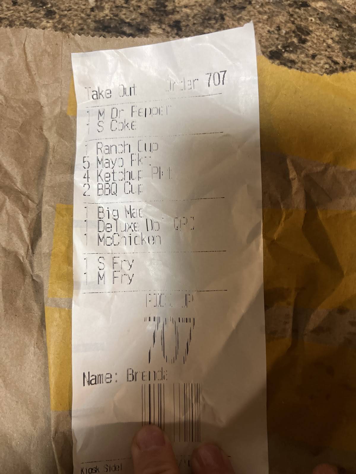 McDonald's меню