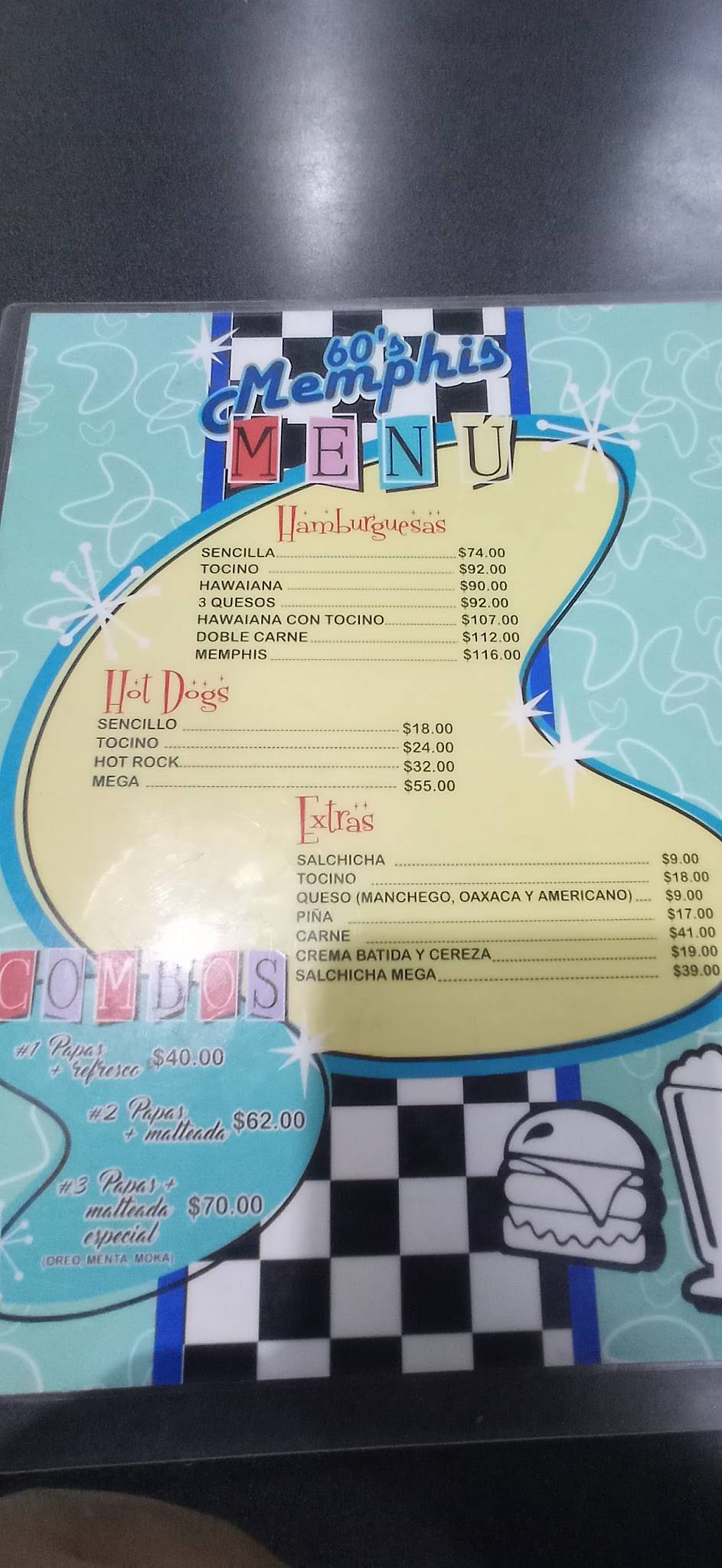 Memphis меню