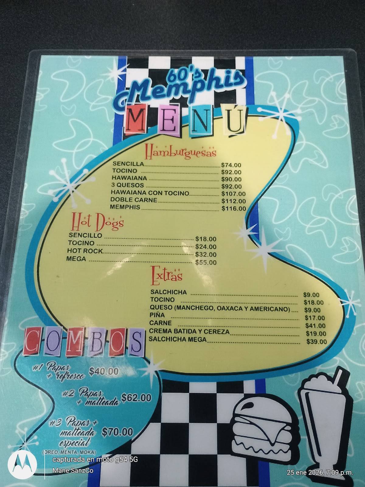Memphis меню