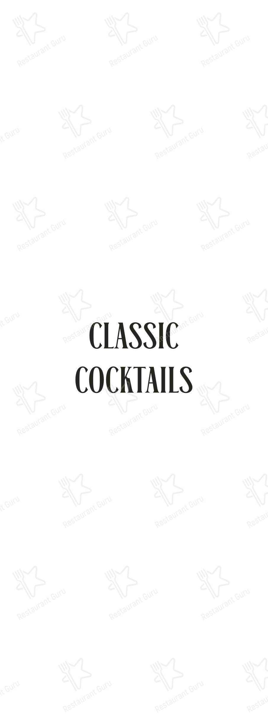 Меню паба и бара Mendeleev. Bar & Music