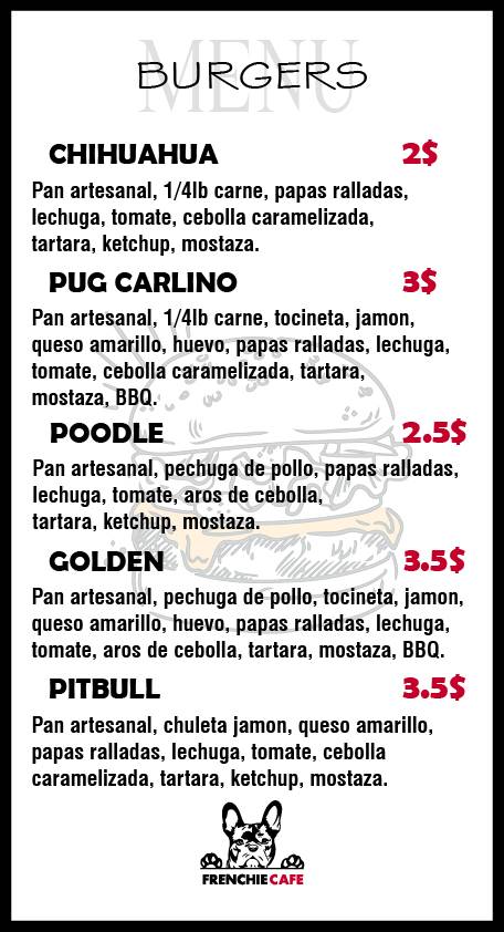 Frenchie Café меню