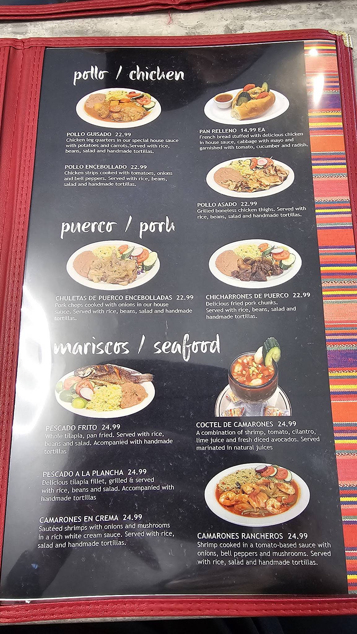 Mi Chalateca меню