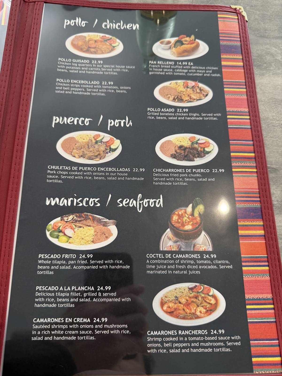 Mi Chalateca меню