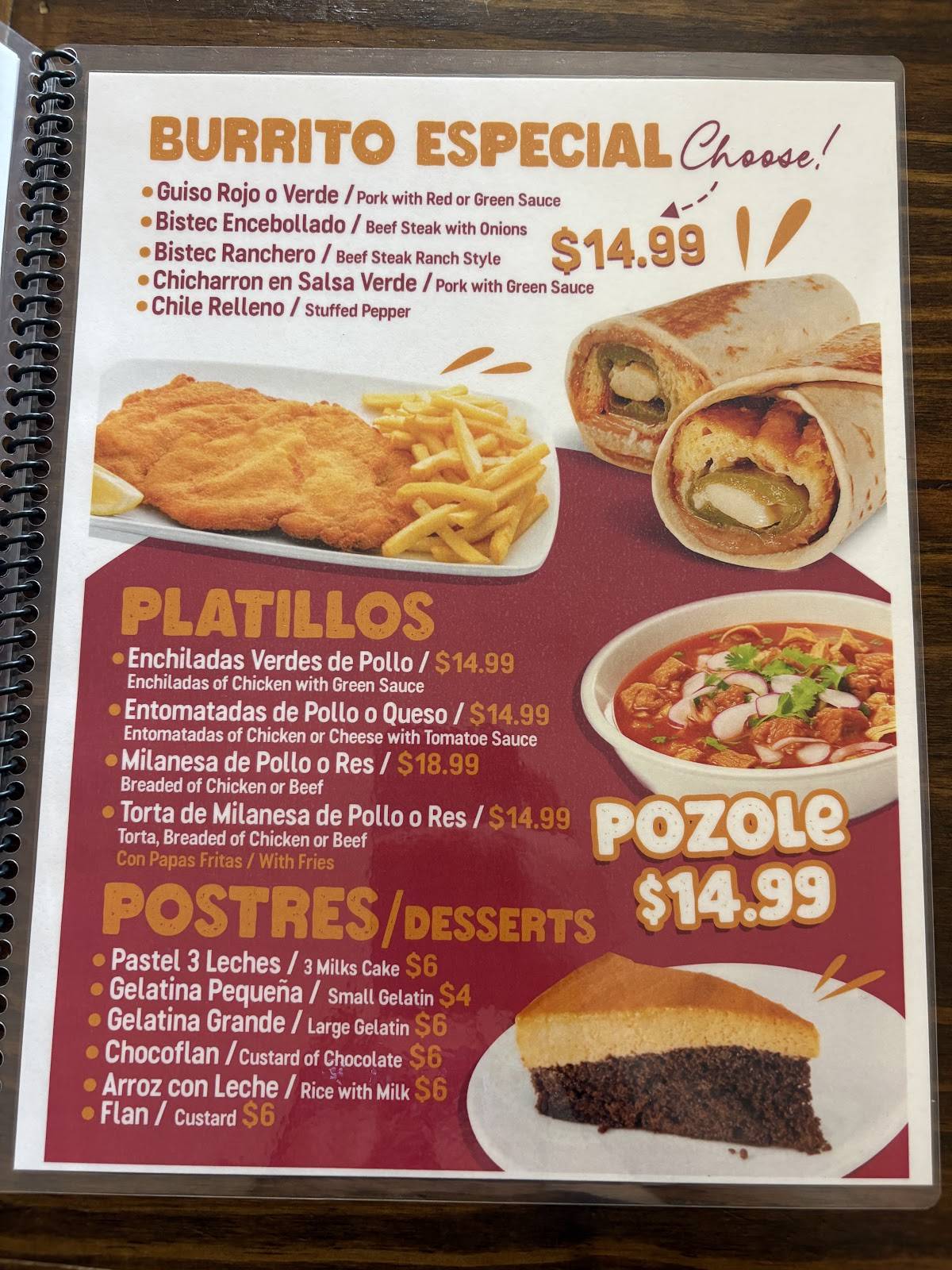 Mi Ranchito меню