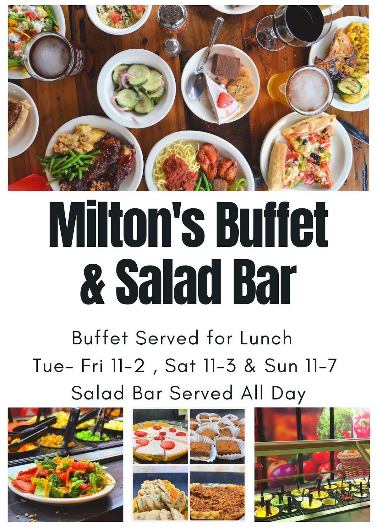Milton's Pizza & Pasta меню