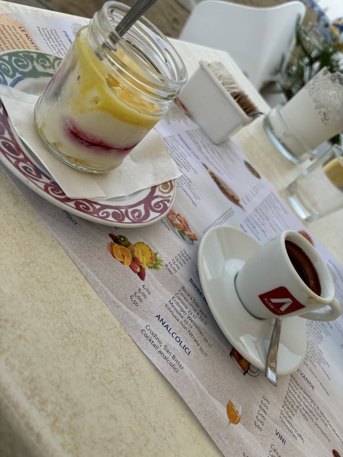 Mirador cafe меню