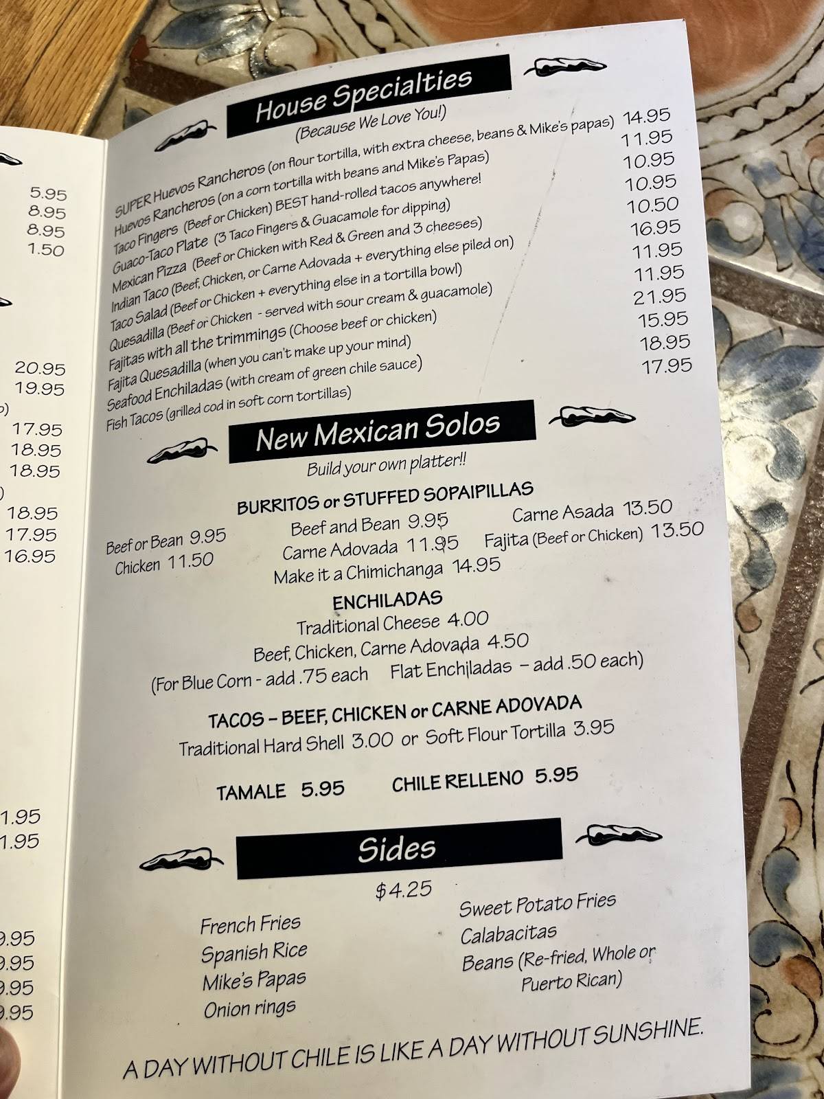 Monroe's Restaurant меню