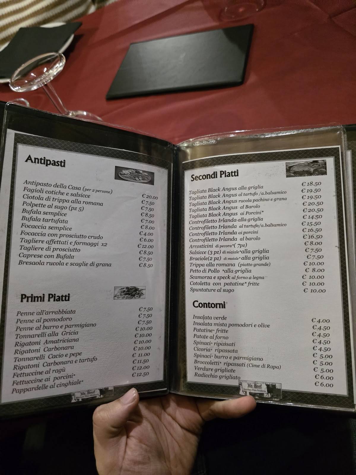 Mr Beef Ristorante (ROMA) меню