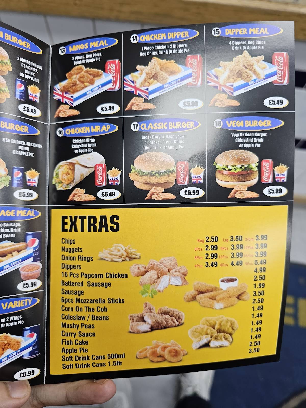 Mr Cod 543 Oxford Road меню