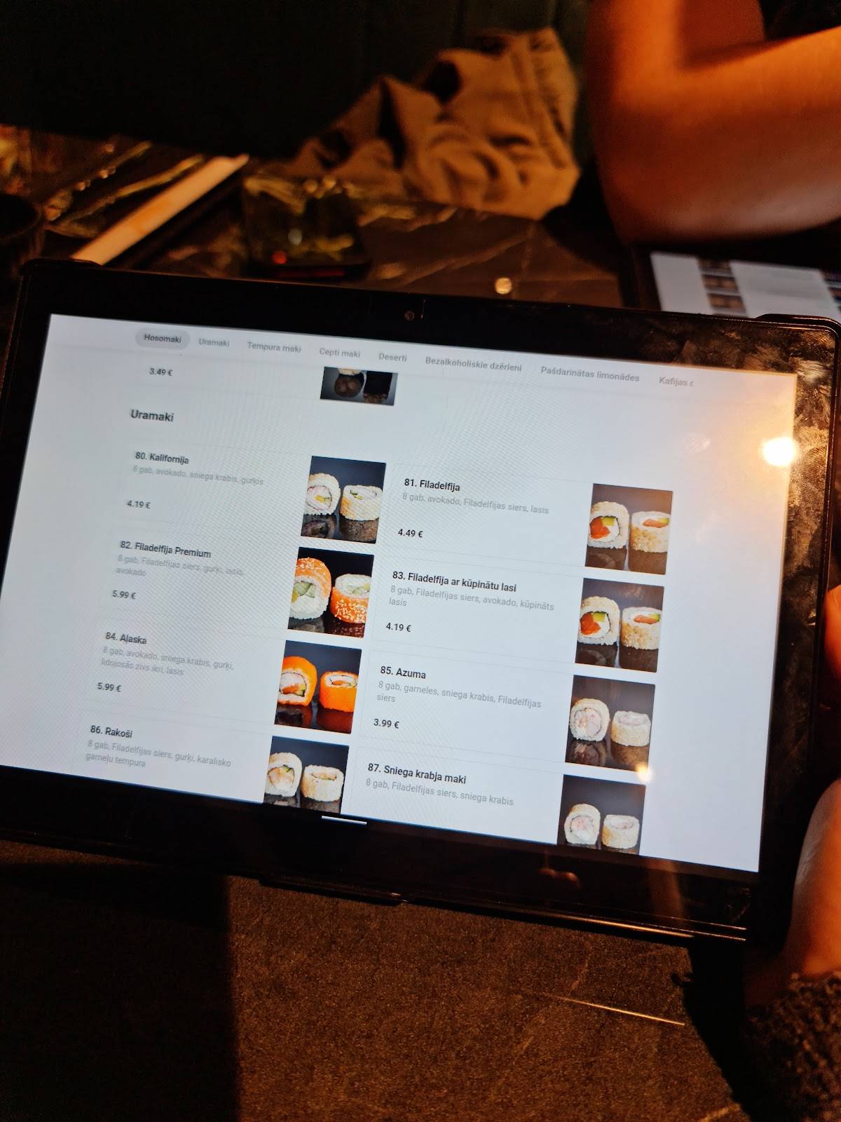 MySushi K3 Imanta меню