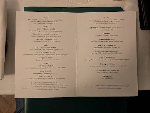 Myrtle Restaurant меню