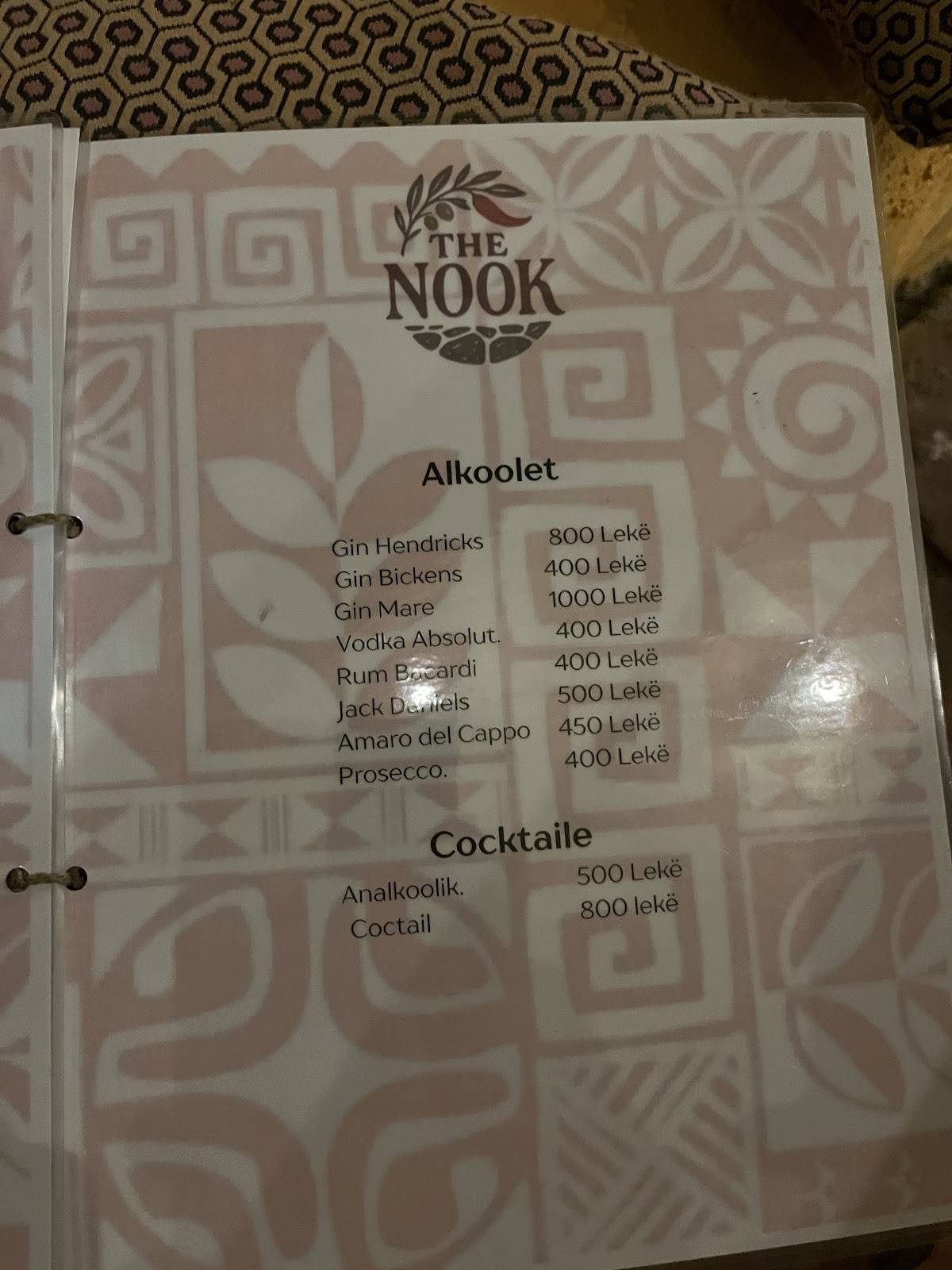 NOOK меню