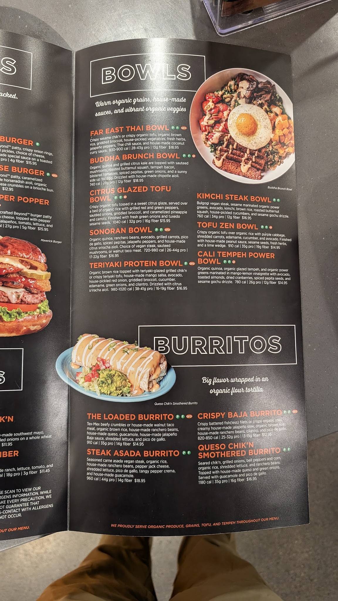 Next Level Veggie Grill Denver меню