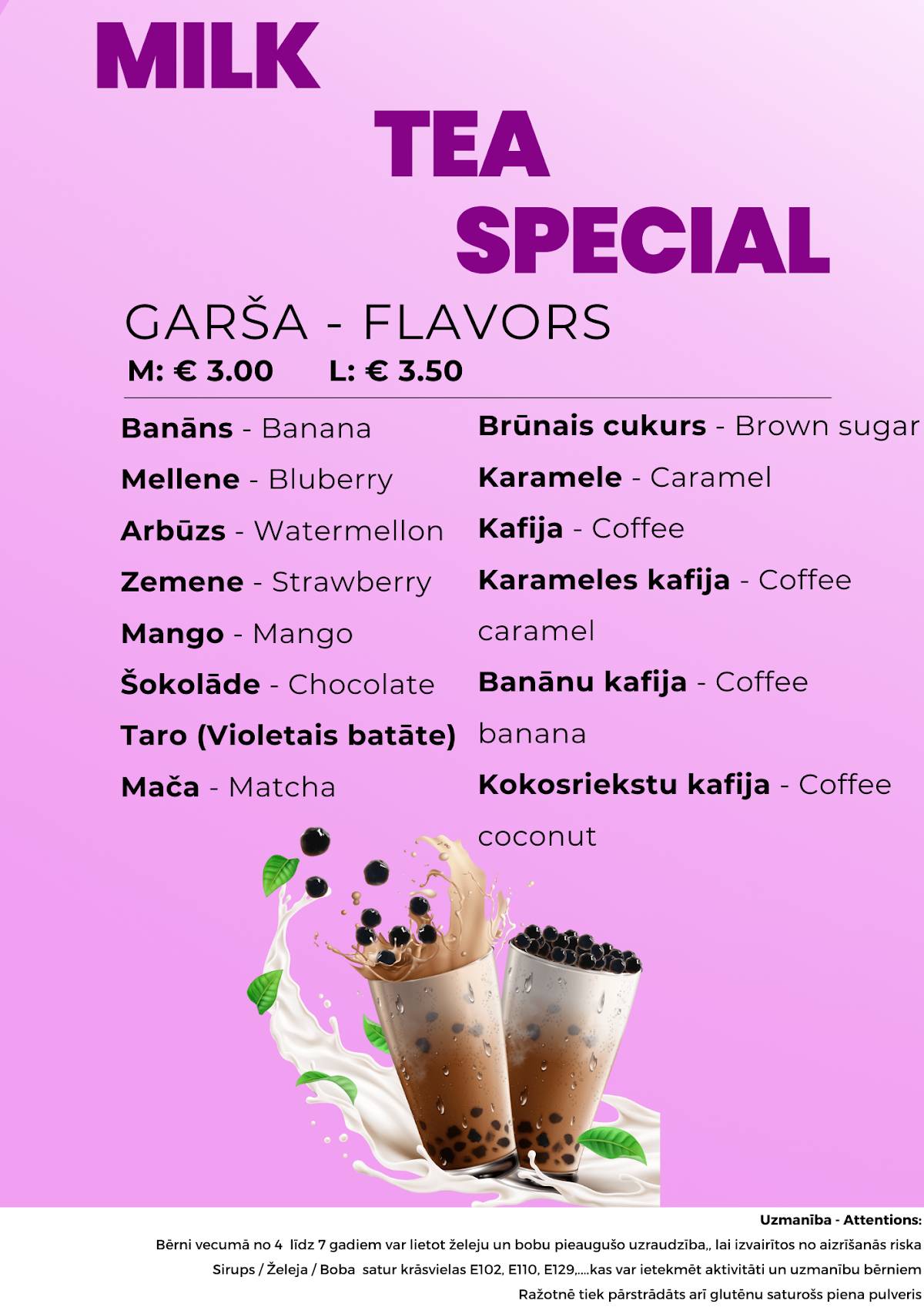 Nice Asian Sandwich & Bubble Tea меню