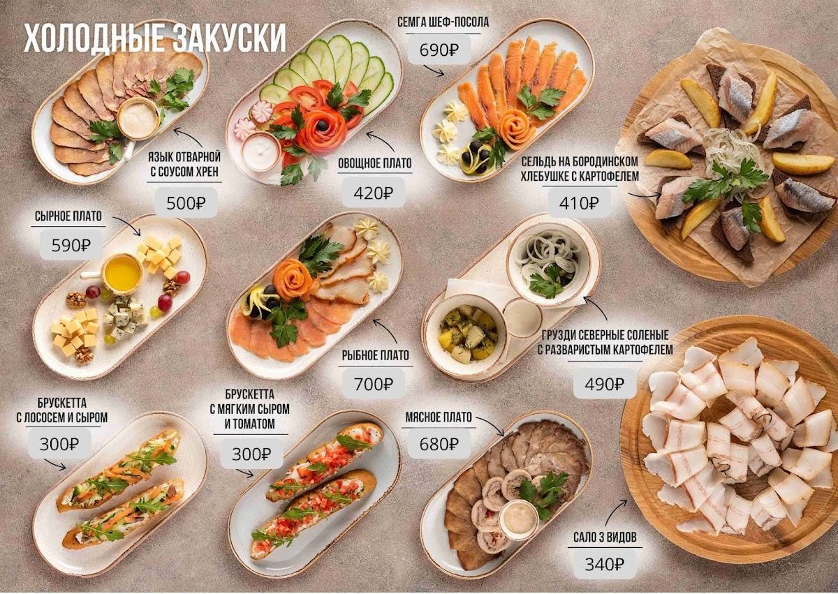 Никольский посад меню