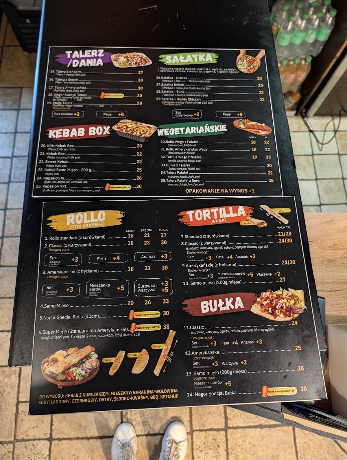 Nogor Kebab - Rynek Rzeszów меню