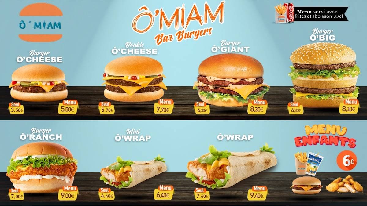 Ô’MIAM меню