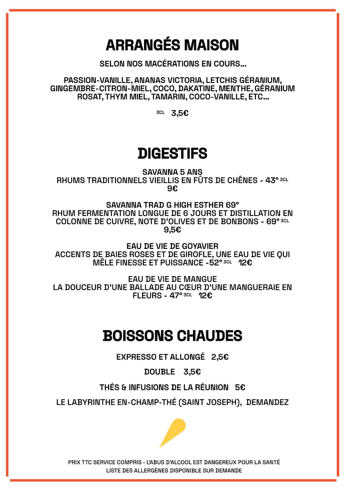 OTÉ - cuisine réunionnaise меню