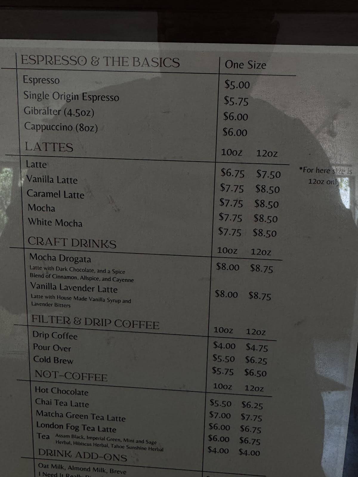 Old World Coffee Roasters - Midtown меню
